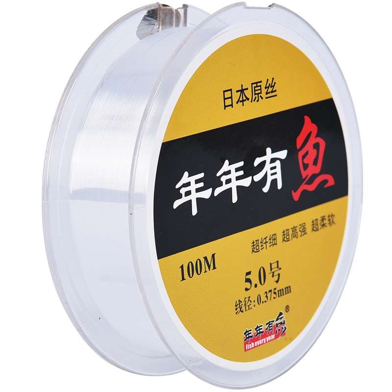 Fish lined with the main line, Japan's import of a strong-push, transparent, large fishing line is far from a roller-on pole line