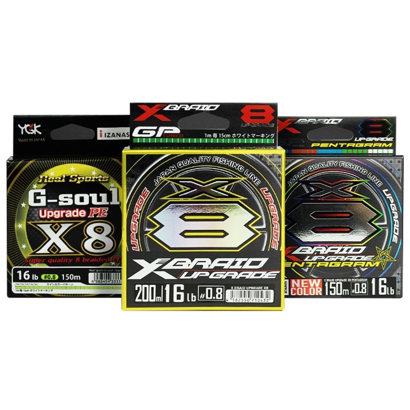 YGK PE-LINE X8 JAPANESE ORIGINAL IMPORT LINE 150 M 200 M OF PE-LINE MAIN LINE