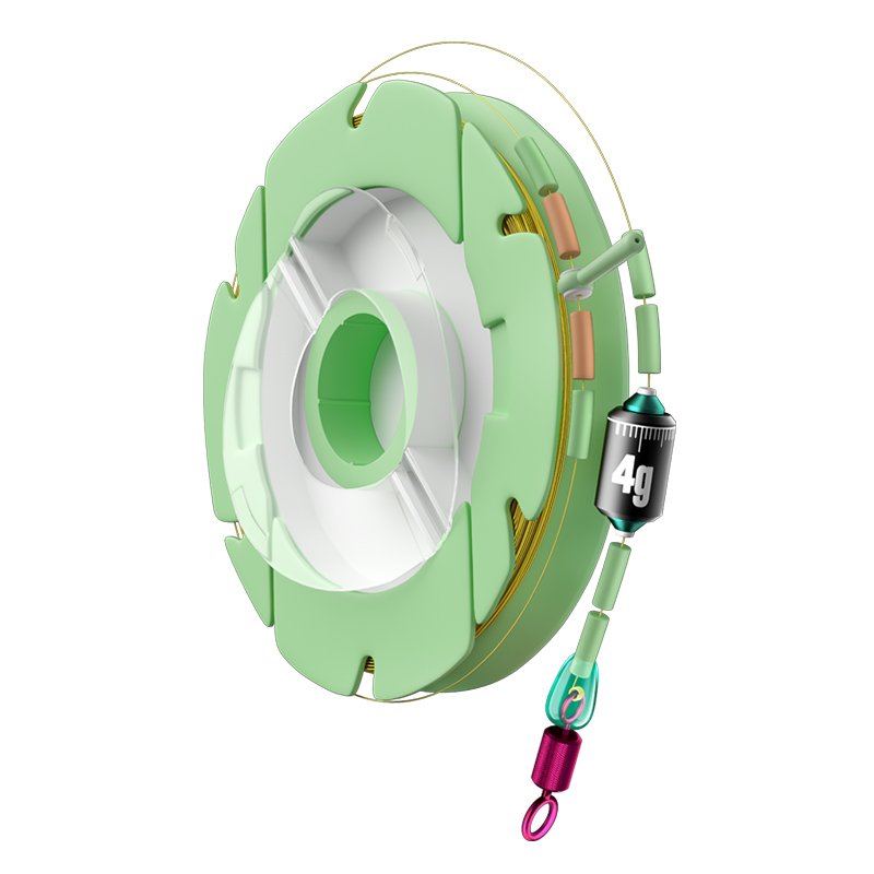 The main line of the import line is packed with the flying line and the super-strength pull line