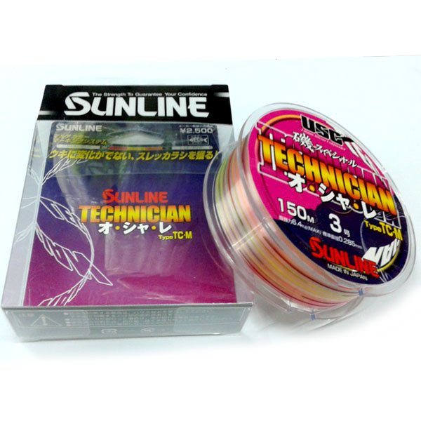 SUNLINE SANSE TECHNICIAN TC-M SEMI-FLOATING FISHING LINE FIVE COLOUR-COLORED FISHING BOATS