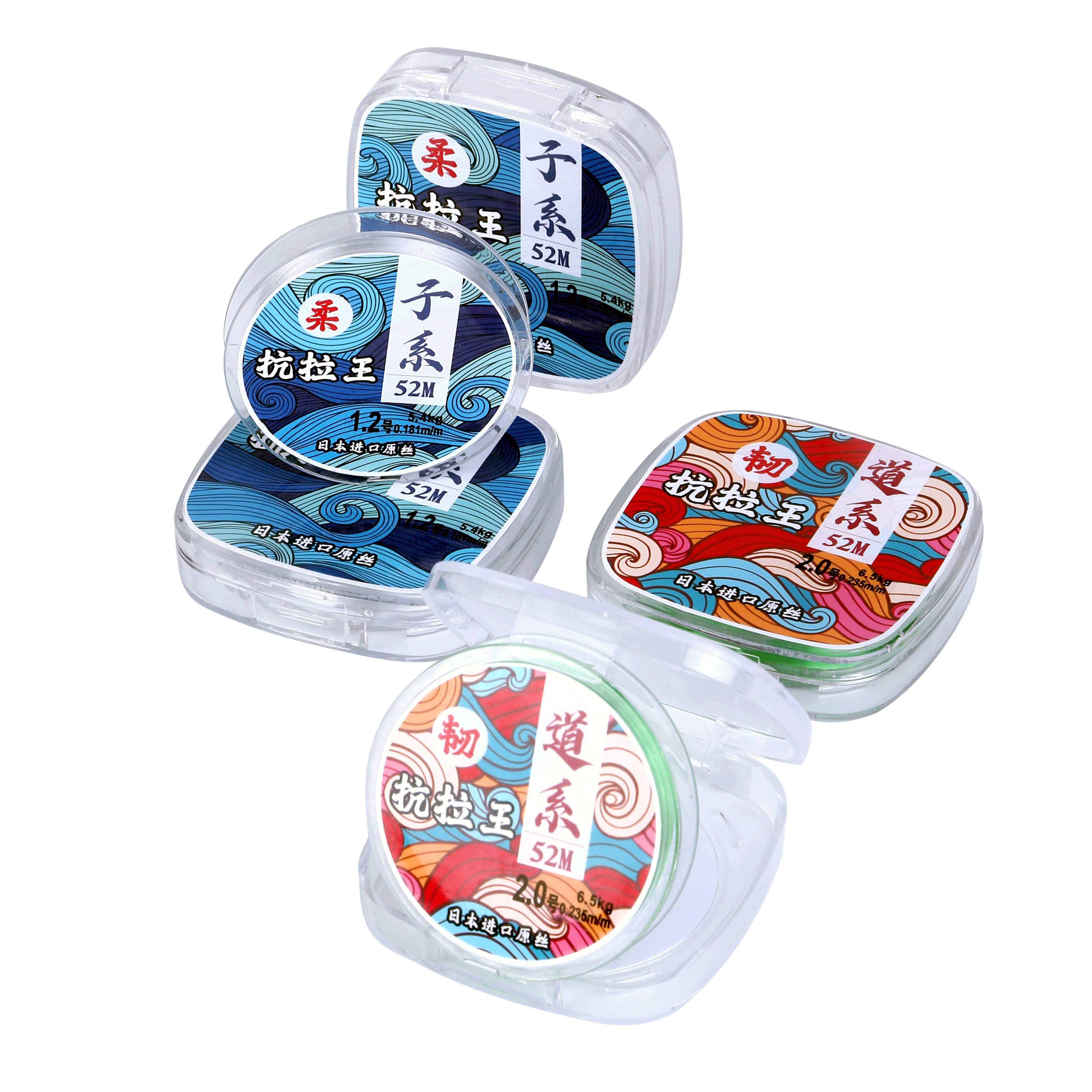 The supersoft and soft fishing line, which doesn't roll, is the main import line for Japanese silk, which is the high end of the Larignon line