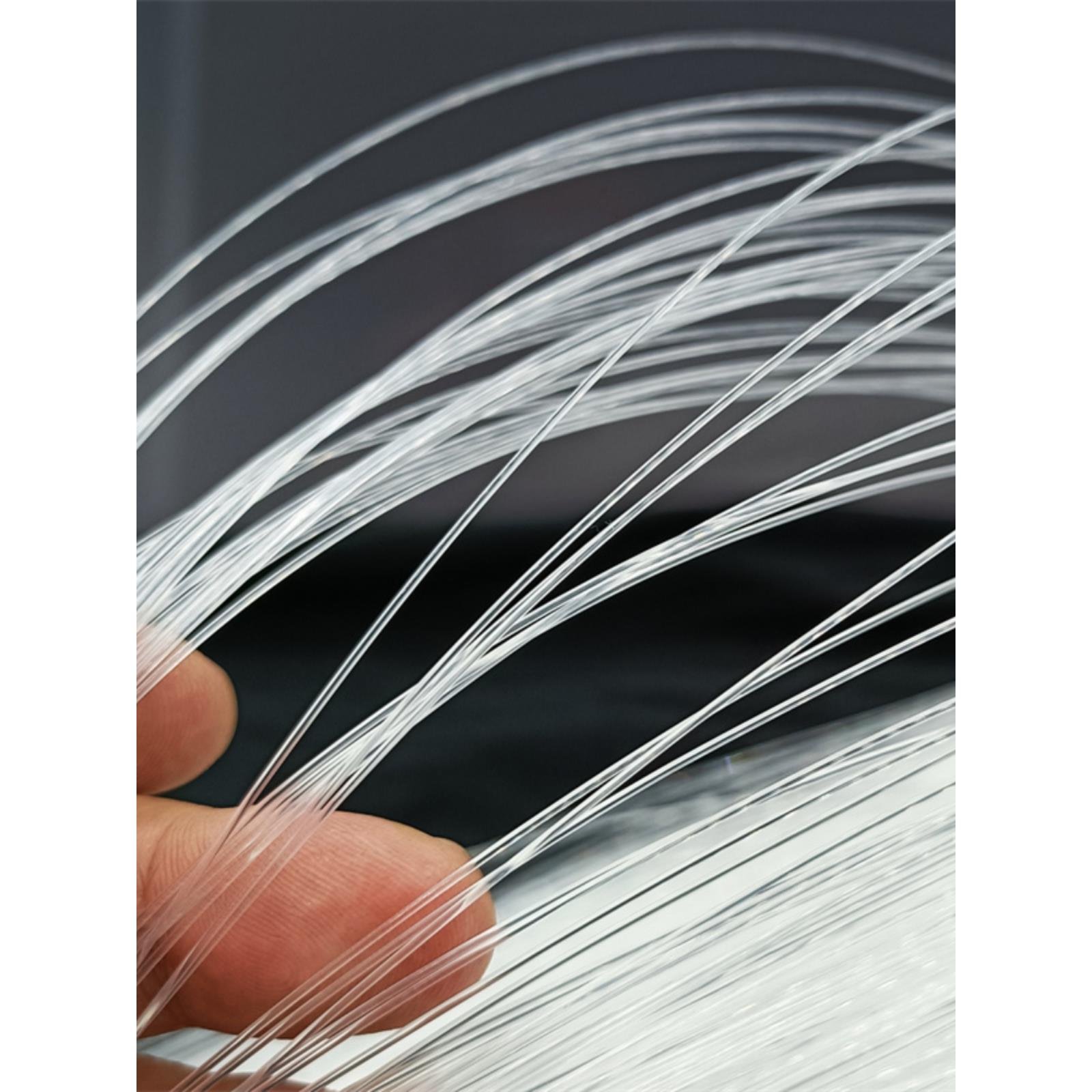 High-strength nylons, web-weaved wires, fishing gear line, glue main line, and a pound of domestic fish