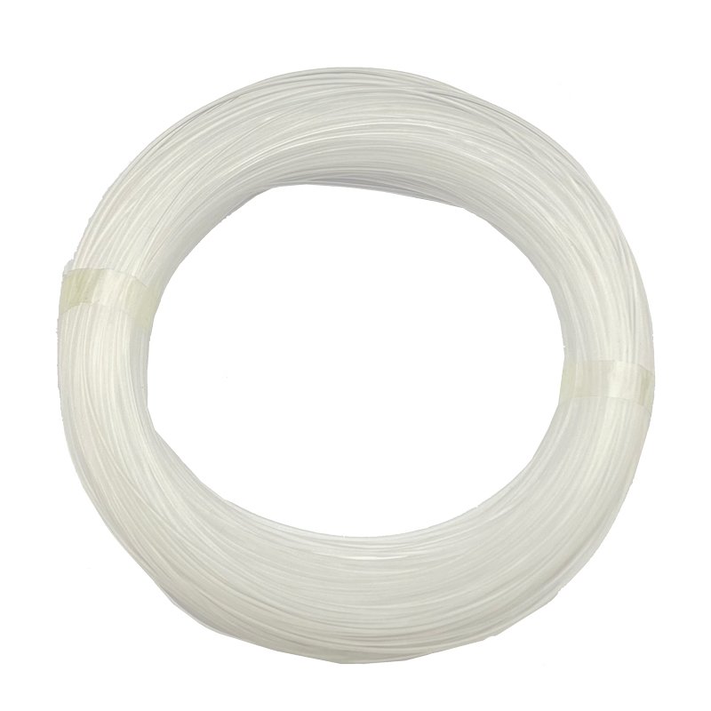 A fishing boat's line of translucent twirling, single-wielding, large-number super-coarse nylon kite