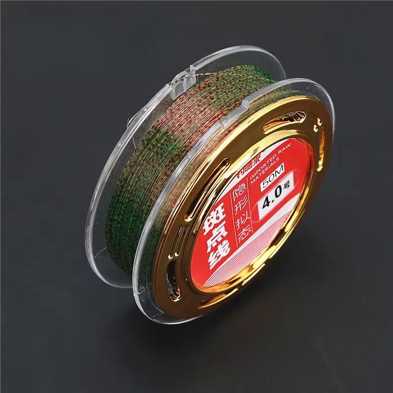 Blank line invisible fishing line disguised as a super-duper pull line for a 50-metre nelon line