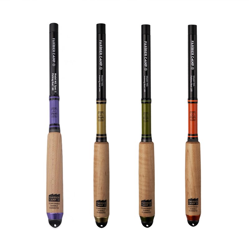 Mini-child fishing poles with carbide day short stream poles and hand rods for women