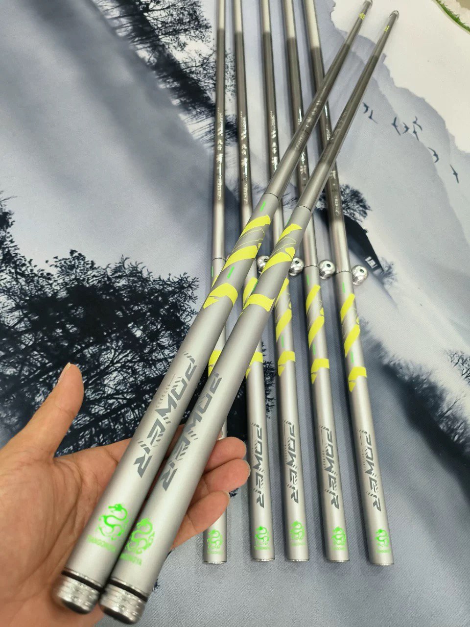 it's the 19th to 5h6h carp poles, high-carbon, super-light hard-bar poles
