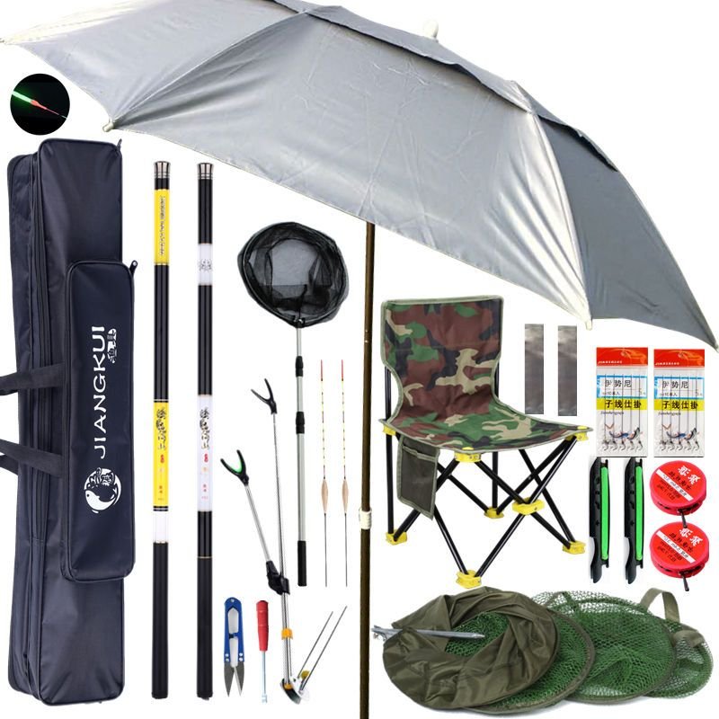 Hampton fishing poles, a set of special-priced short-brook poles, new hand rods, gear