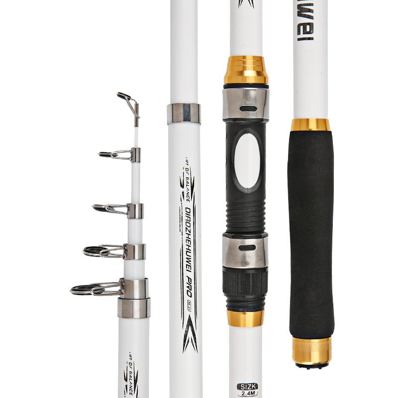 The pole glass and steel pole, 2.4 meters white, hard-to-drive pole suit