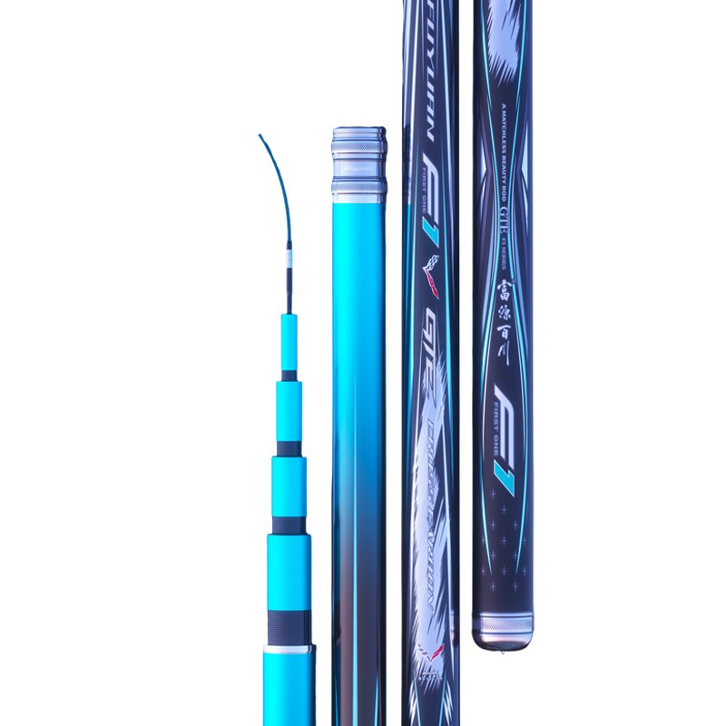 A LARGE AND LIGHT VOLUME OF LARGE FISH POLE CARBON T1100/M40X SUPER-SOFT 19-TWIRE POLE