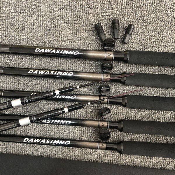 REAL DAWASIMNO SUPER-LIGHT 19-TWISHER RODS, LONG-TEMPERATED CARBON RODS
