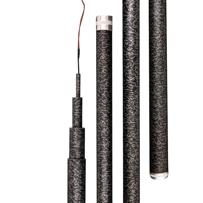 Hampton's poles are so light and so hard, they're 28 and 19-tall black pits, big and light