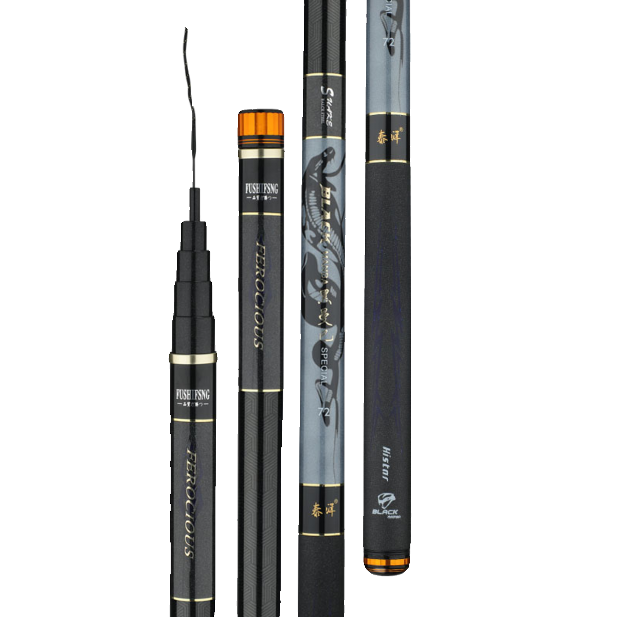 Blackmamba carbon-fishing poles overweight and hard