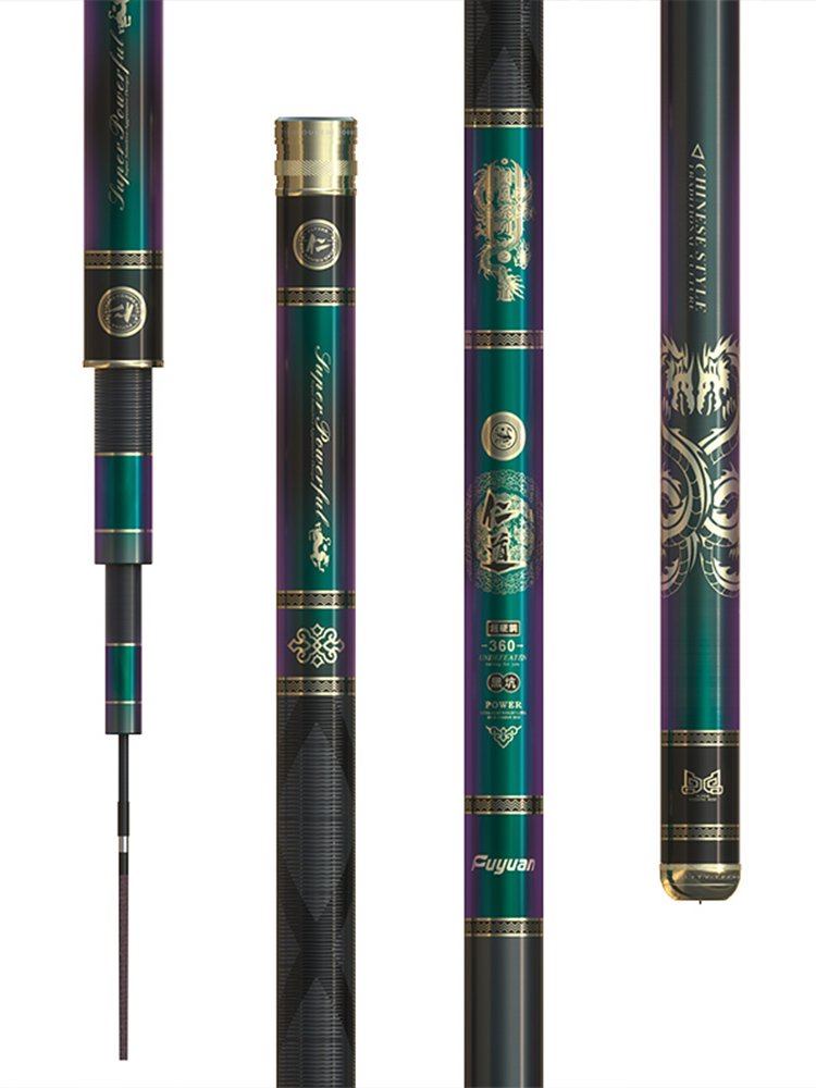 a 6h pole and 8h19 poles and a very light, very hard-hitted fishing pole