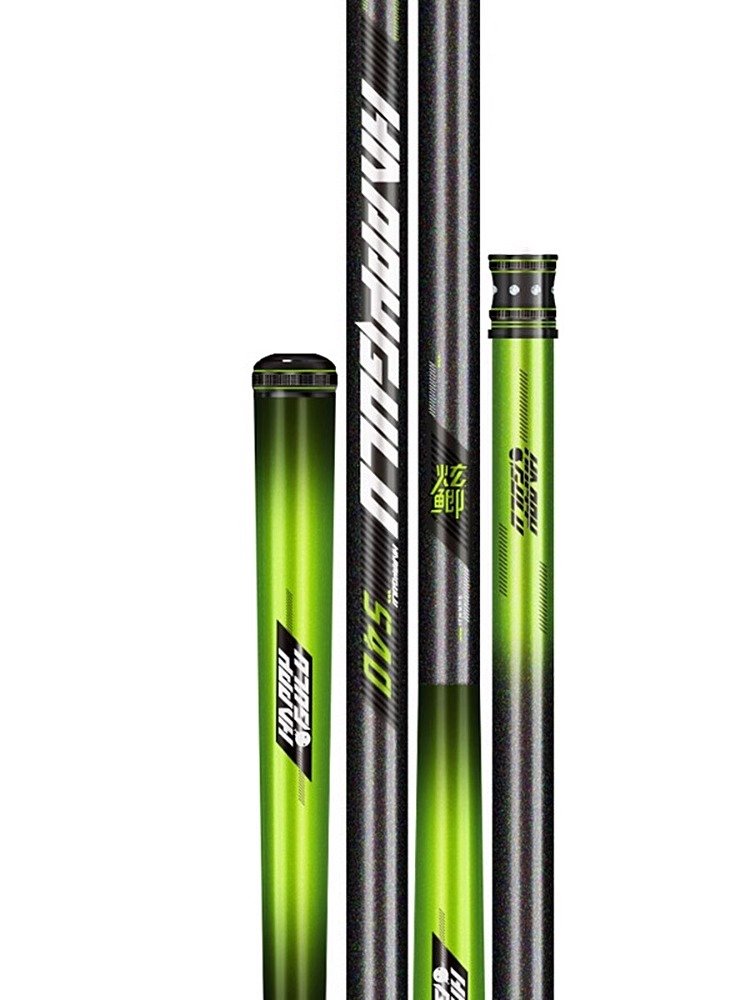 Happy fishing poles are so light and so thin and so hard, and soared in a small stream