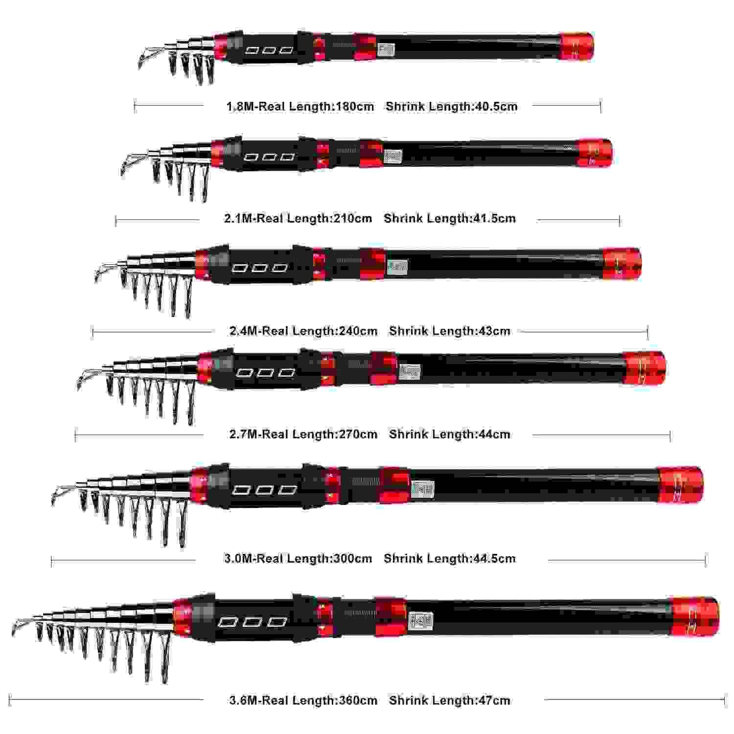 Mini-carbon poles, short-banded mini-bars, short-and-short-button fishing gear