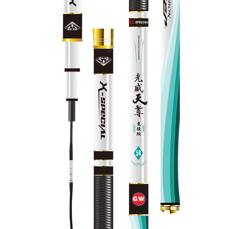 Squidfish poles, super-light carbide poles, 28-19-truck poles, 4.5.4 meters