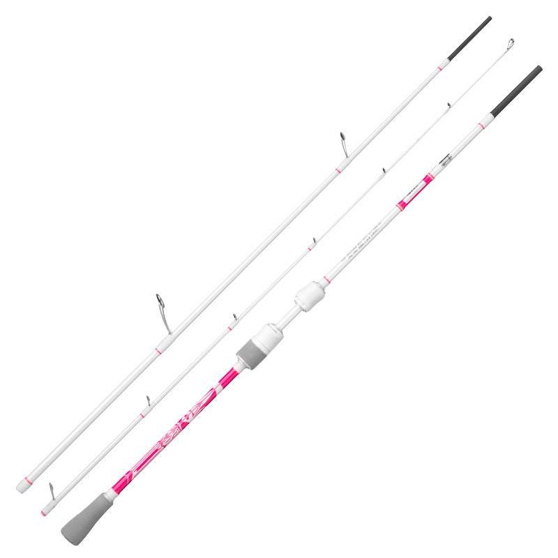 The Iguddavian pole, ES7A, 3x3D poles, with a sensitivity of 1.98m, grey/ pink