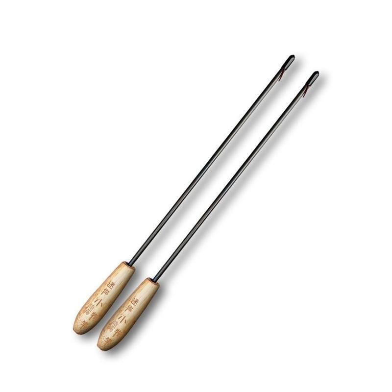 Little fish fishing poles with short mini-crop poles and peddles
