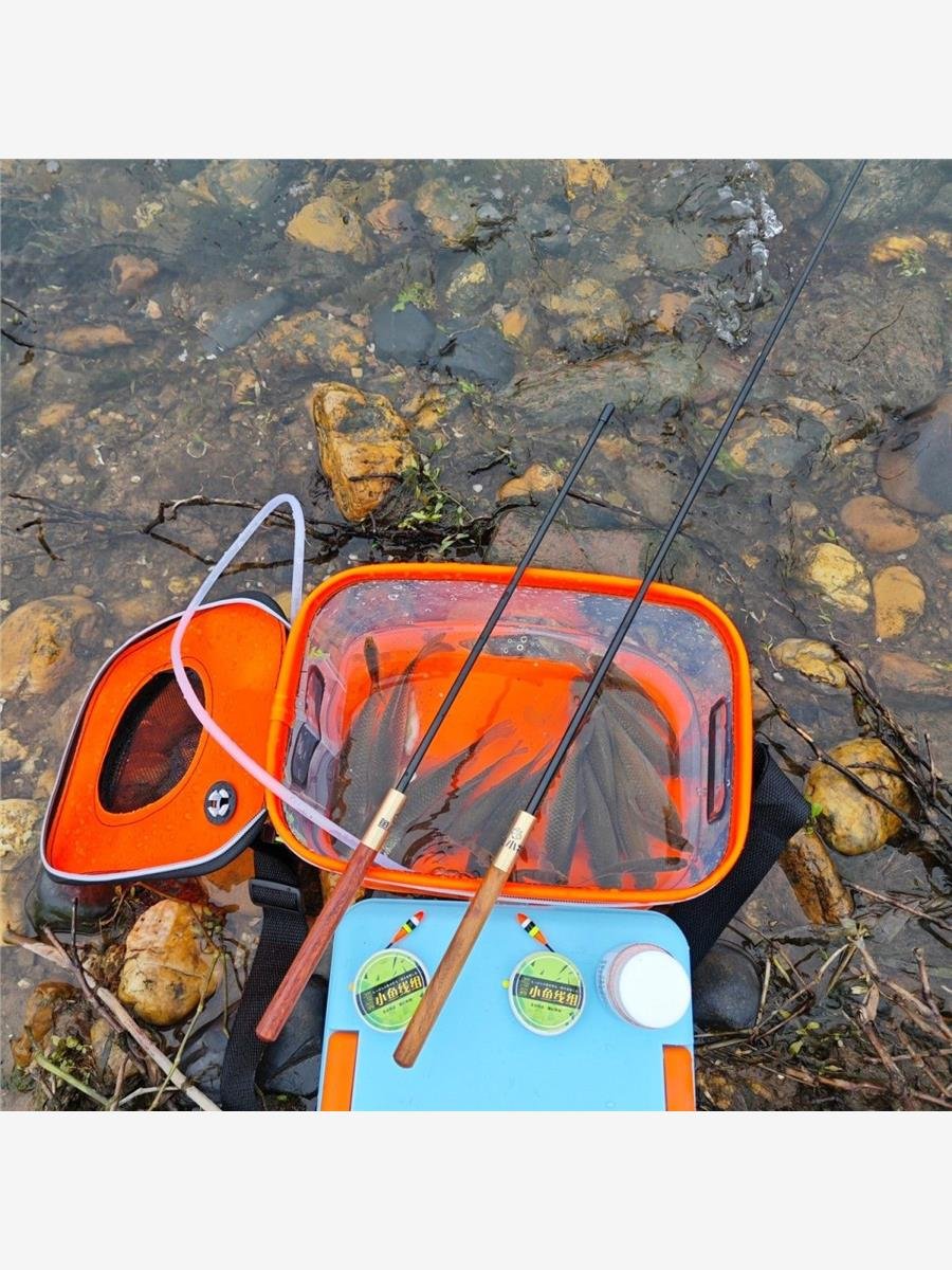 Han Ding's little fish is fully equipped with hand-made micro-fish poles and new family outside the house