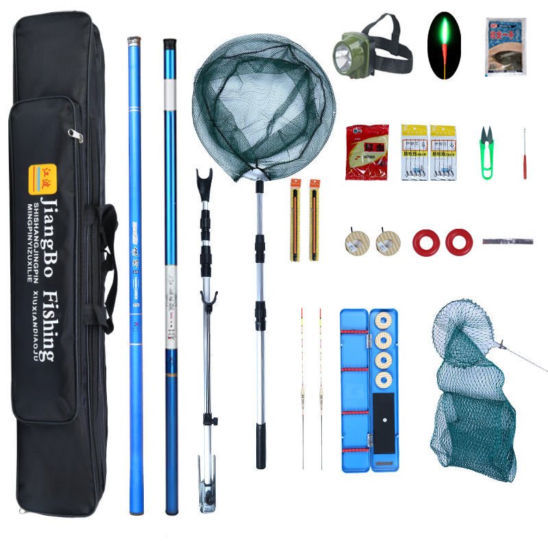 Hampton fishing poles, full set of hand-aided gear gears, and new fish poles, too light, too hard to fit
