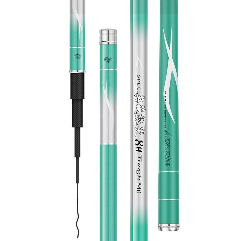 Ride-stamping fish poles are so light and so hard that they have a big, big, big, big, big-ass fishing pole