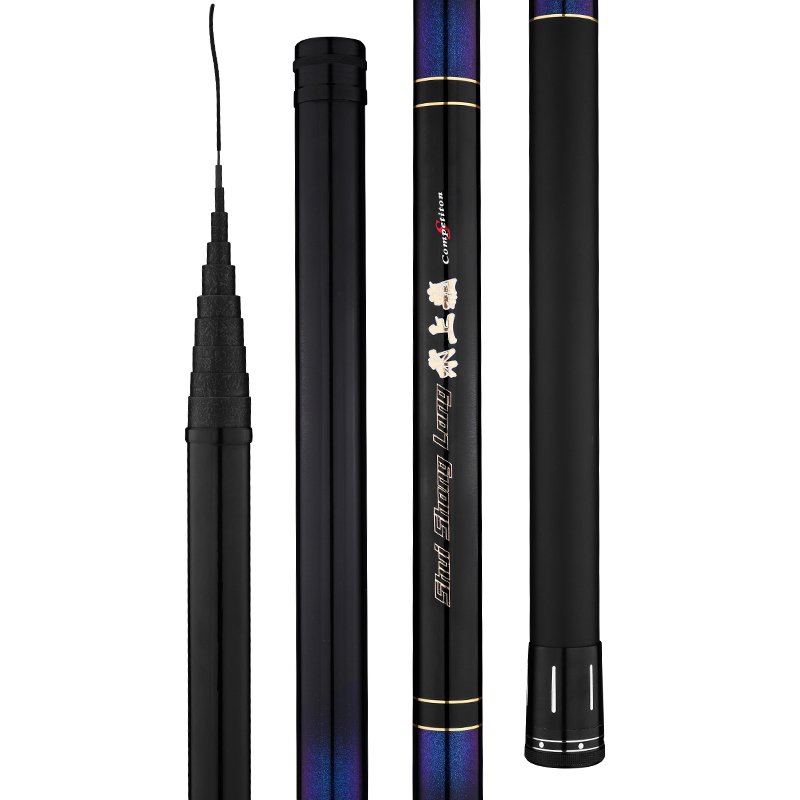 The traditional foot-fishing poles were overweight, 8/9/10/12/13 m in length, 28 to 19 strokes