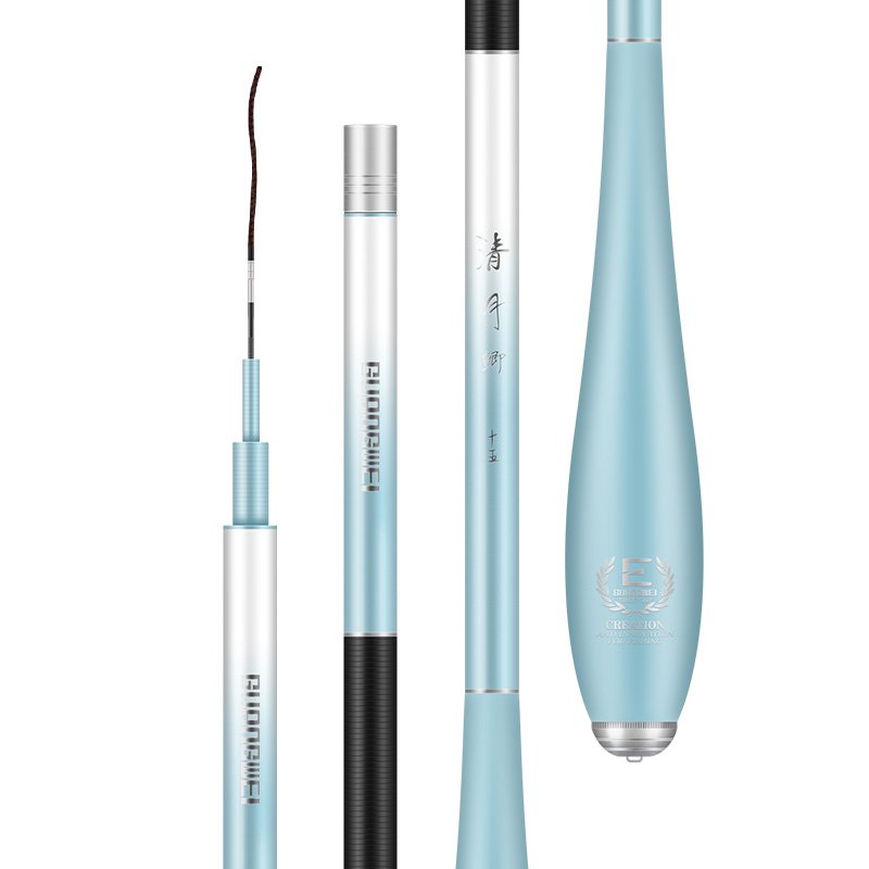 THE LIGHT AND LIGHT MOONFISH POLES ARE VERY LIGHT, VERY FINE, 37-AND-3-H