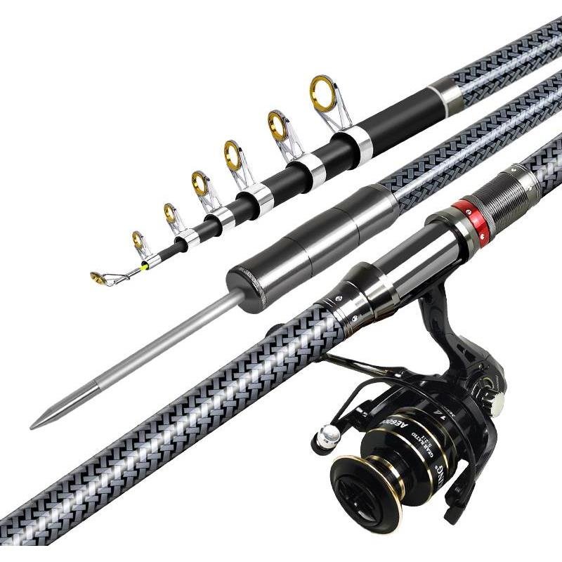 It's a very hard combination of a big sea-fishing pole and a metal rod