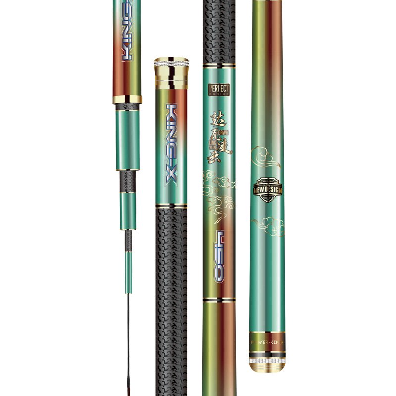 This is a Dwarf Rolling Cloud pole with a high-carbon, light-and-hard 28-truck pole. Fish poles