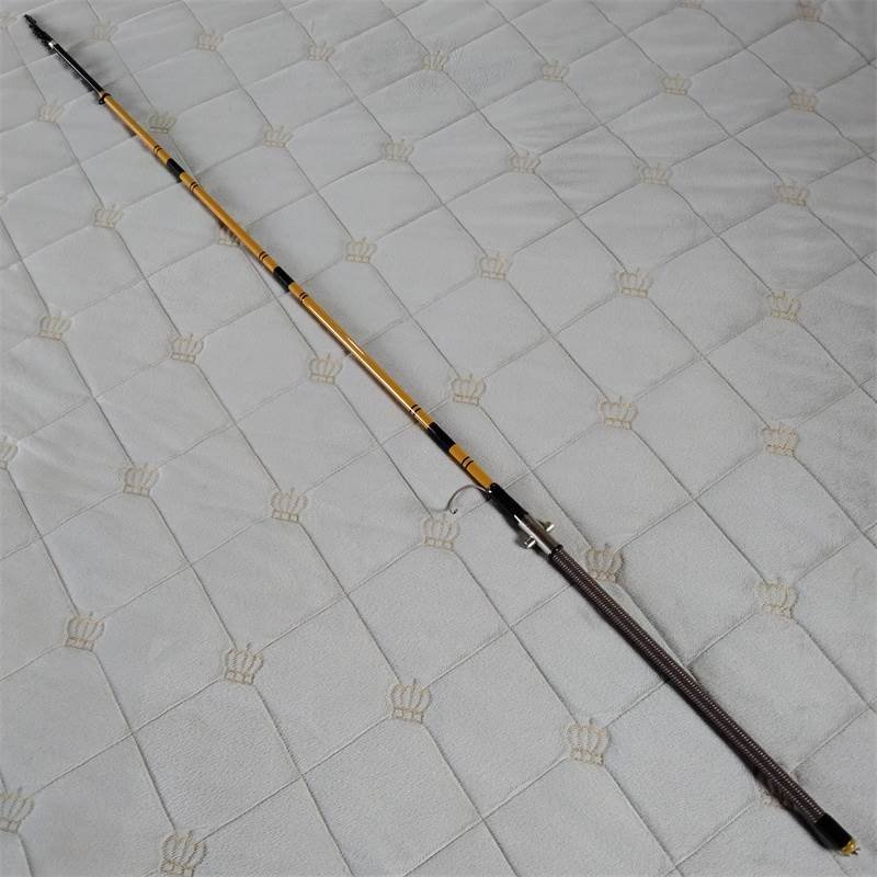 A porcelain conductor full of three-and-a-half-metre super-thirty-seven-moder carbon-condensed fishing pole