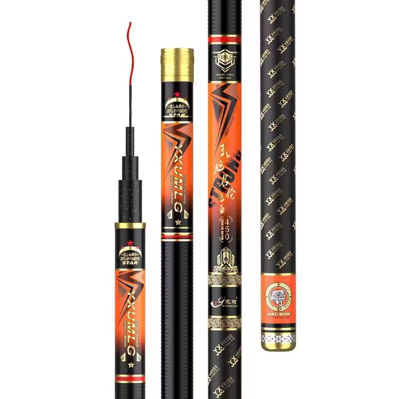 The fishing poles are so light and so hard that they're so heavy