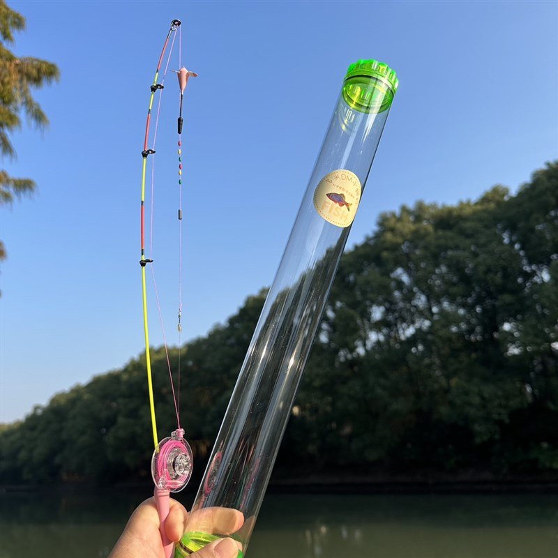 Homemade super-short mini-fishing poles with dailies