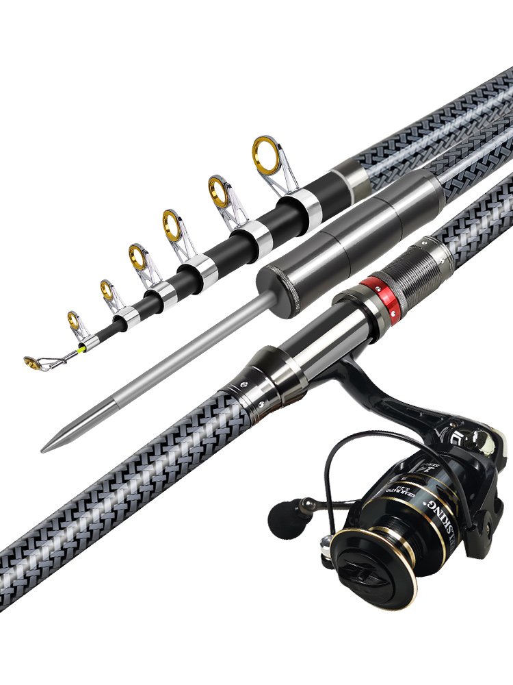 The big sea poles, the metal-throwing poles, the whole set of fish poles