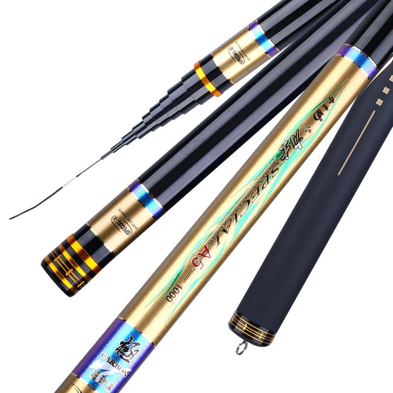 A traditional 10-metre pole and a 12-metre pole