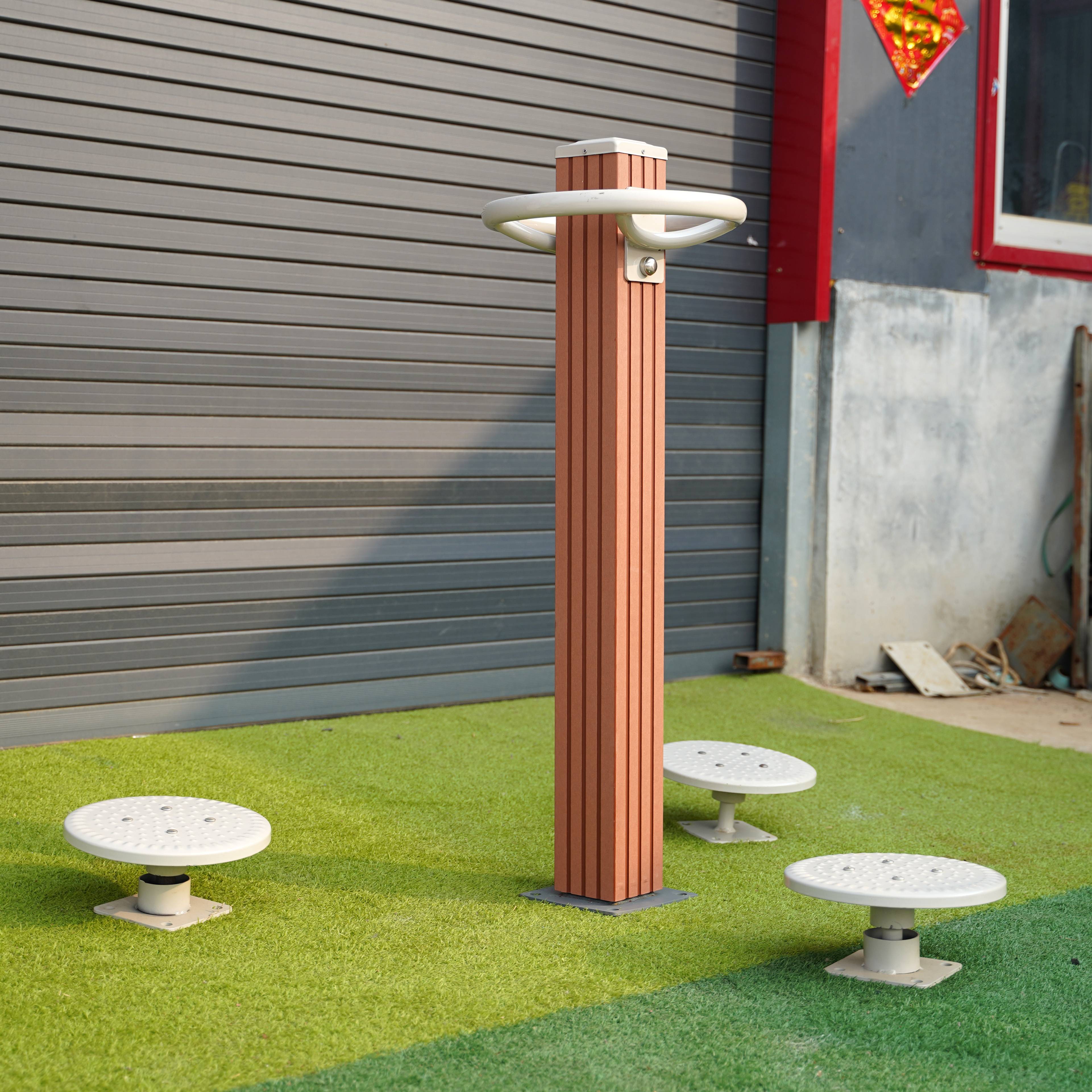 Zinc-plated plattered wood path, outdoor gymnasiums, community squares, sports new countryside