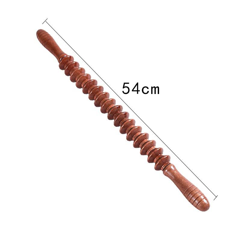 Japanese wooden yoga roller massage stick lumbar cervical vertebra, back and legs, wood meridian meridian fitness massage device