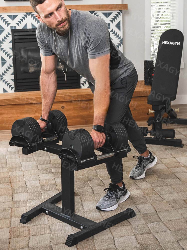 Adjustable dumbbell bracket supporting 32kg stainless steel size men's home fitness genuine electroplating paint