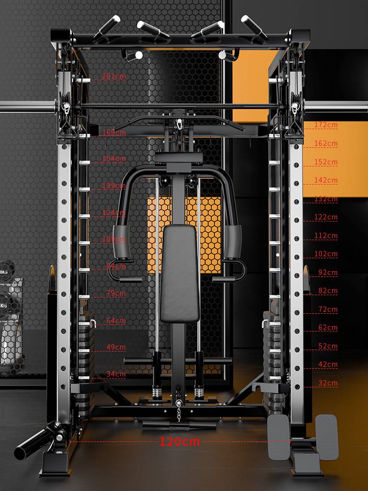 Smith comprehensive training device home Longmen frame Smith multi -functional fitness equipment pinch chest squatting