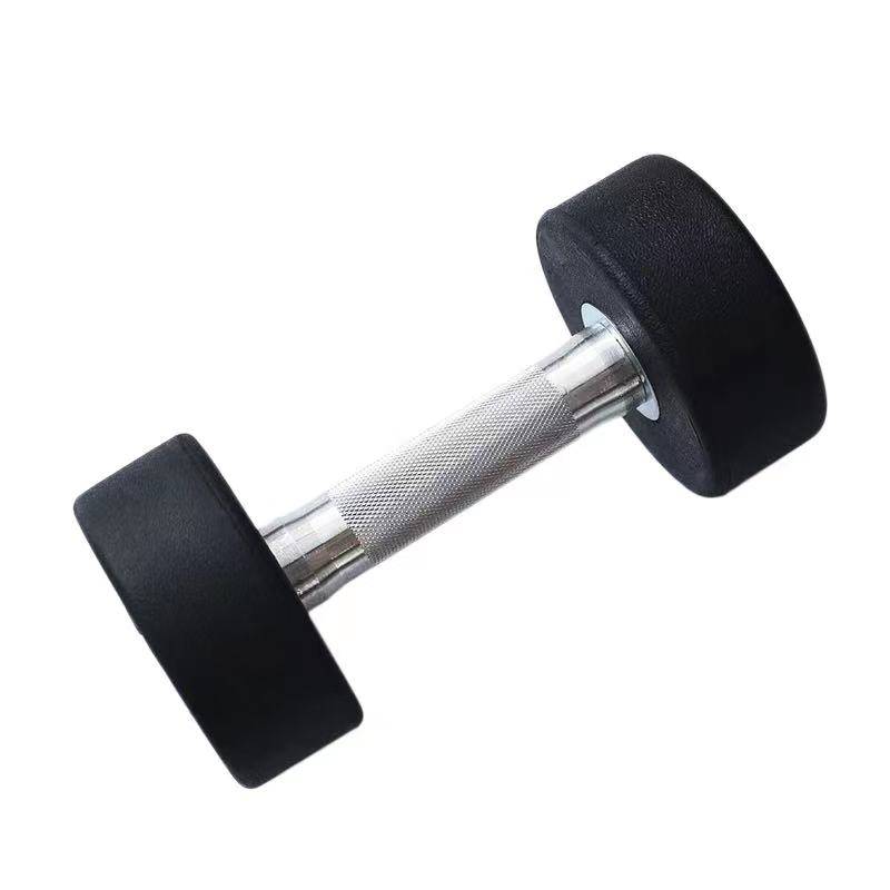Tynojian dumbbells Pure steel heavy steel gym special twisting head fixed PU lid 2.5-50kg men