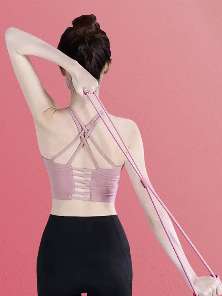 8 -character tensor female open -back elastic band tension rope home fitness yoga stretch stretching pull -to -back artifact back artifact