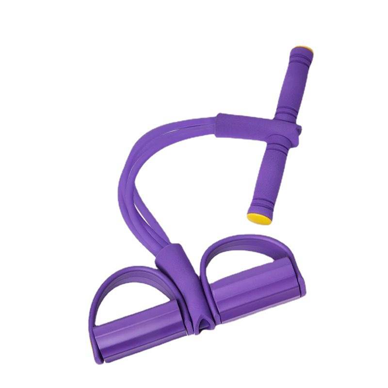 Foot -pierced tube four -tube six tubes Six tubes with supine assistant thin belly yoga foot tensile tensor fitness rope resistance