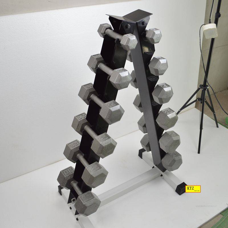 Gym household fitness equipment hexagonal paint fixed dumbbells Overall cast iron Hex Cast Dumbbell