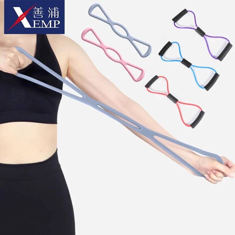 Lightr A1P42- Eight-character open shoulder resistance band beauty back elastic stretching strap yoga training equipment fitness house