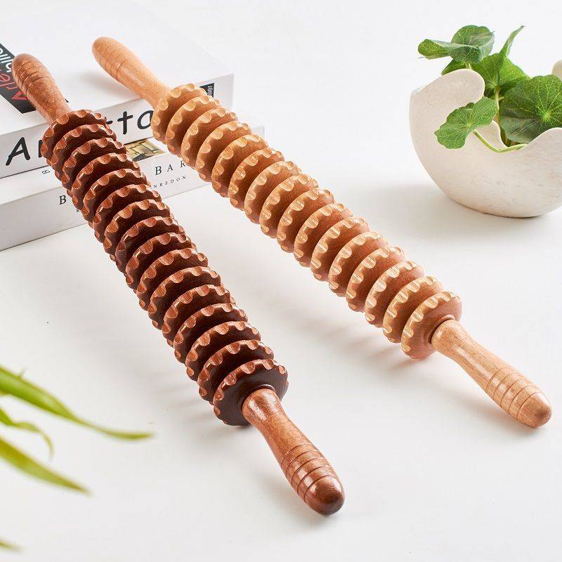 Peach Wood Meridian Yoga Wheel Whenever Wood Massage Massage Massage Masso Muscles Relaxing Legs and Shoulder Cervical Spot Massage