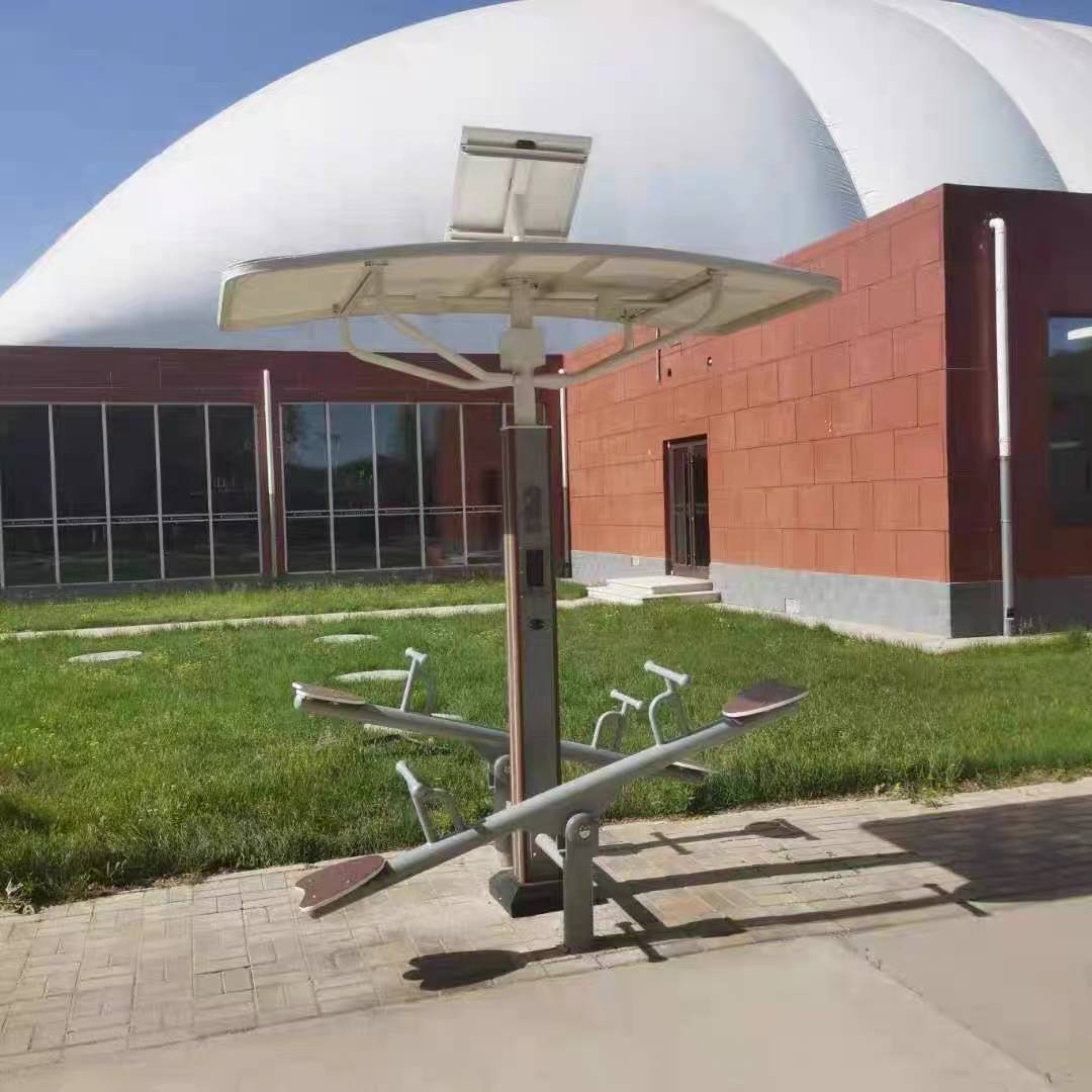Outdoor intelligent second -generation fitness equipment community park community square voice broadcast group customized stroller