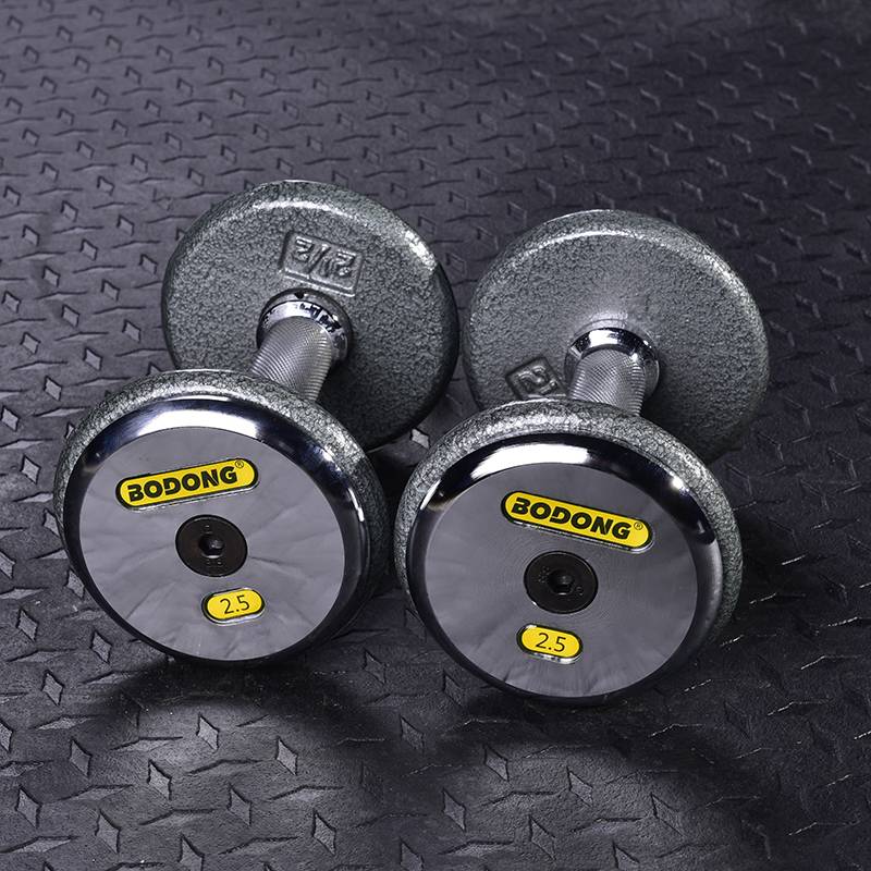 Paint dumbbell gym has a large -scale large -weight can customize electroplating shield pure iron fixed dumbbells.