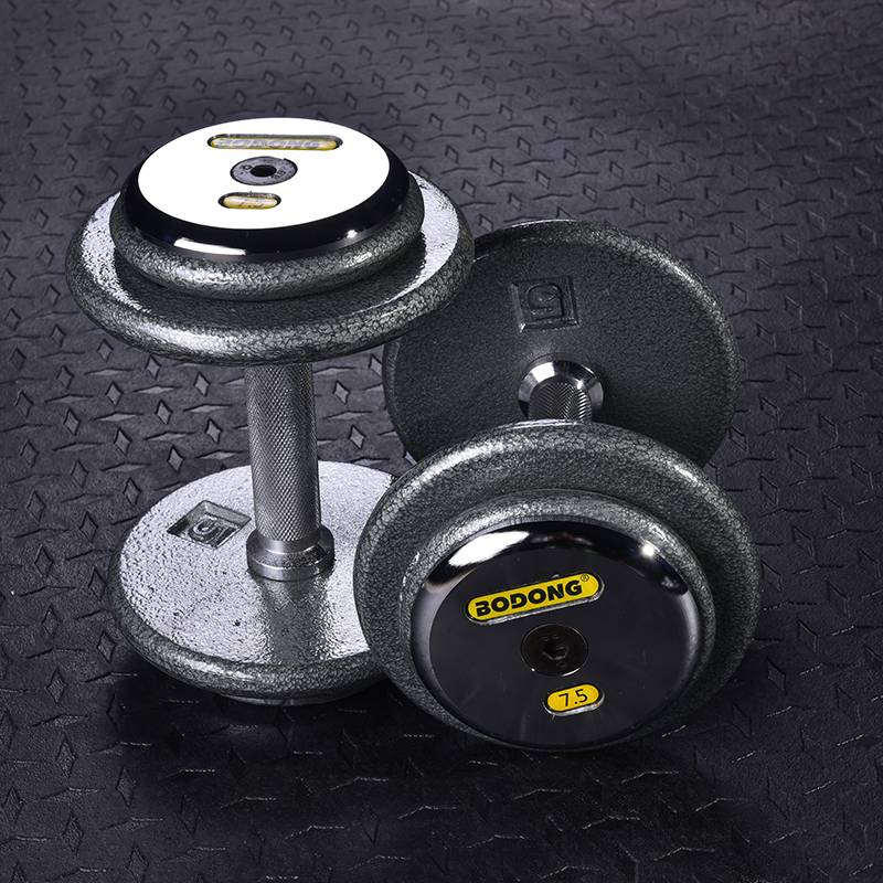 Paint dumbbell gym has a large -scale large -weight can customize electroplating shield pure iron fixed dumbbells.