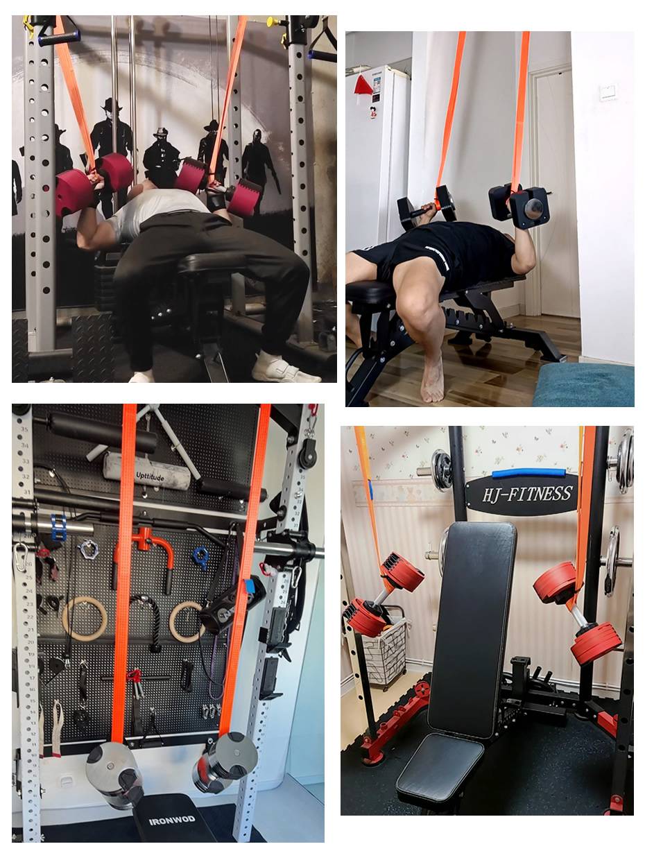 Dumbbell bench press protective belt shoulder push on fitness to help the barbell household accessories auxiliary safety adjustable Olympic bars