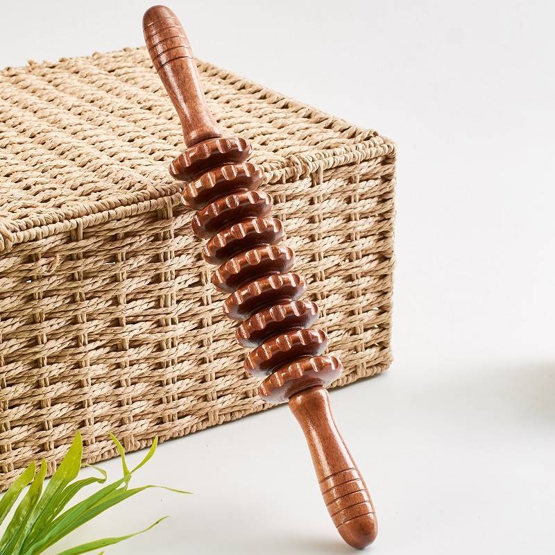 Japanese wooden muscle relaxation wolf tooth rod massage roller gymnobalia yoga stick skinny leg cervical roller