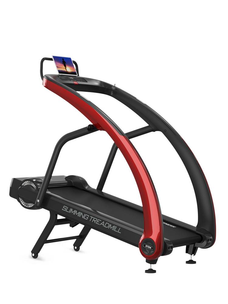 THE MCBOOPER FAMILY HAS OXYGEN IN THE INDOOR GYM WITH A TREADMILL AND A RAMP